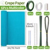 Crepe Paper Set of 6 Colourful, 6 Rolls 25 x