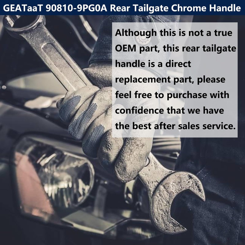 90810-9PG0A Rear Tailgate Chrome Handle Garnish Finisher Molding Compatible with