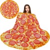 Abaysto Flannel Fleece Blanket Pizza Wrap Blanket Round Throw Blanket