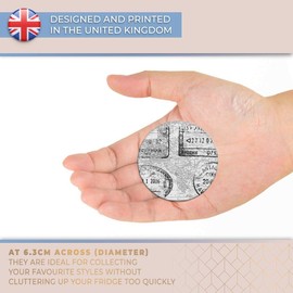 Destination Vinyl ltd Magnet for Refrigerator, Fridge BW - World Map with Travel Stamps for Office, Cabinet and Whiteboard, Magnetic Stickers, 39450