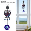 9.3in Blue Evil Eye Owl Pendant Decoration Protection Blessing Lightweight