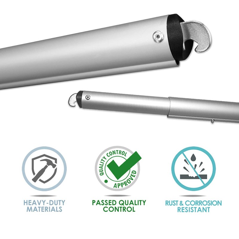 Urquid Linen, (4-7 FT Wide Adjustable Crossbar Pipe and Drape