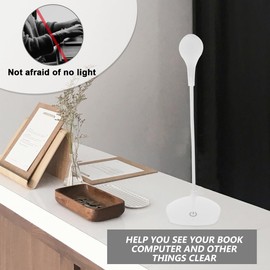 DOITOOL Reading Light for Bed ： USB Powered Night Light Soft Reading Lamp 360° Rotating Eye Friendly White for Bedroom Study and Nursery