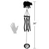 Black Bear Wind Chime with Metal Tubes, 37.5"