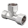 Beduan Stainless Steel 1/2" 3 Way Diverter, 2 Ends Movable
