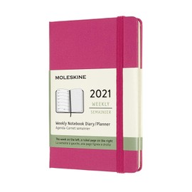 Moleskine 2021 Weekly Planner, 12M, Pocket, Bougainvillea Pink, Hard Cover (3.5 x 5.5)