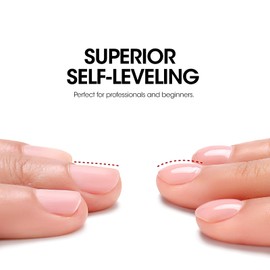 Gellen Rubber Base Gel For Nails, 18ml Builder Base Gel Nude Pink Gel Nail Polish, 4 in 1 Base Coat Nail Strengthener Gel Soak Off UV Nail Gel DIY Home and Nail Salon Gift For Women