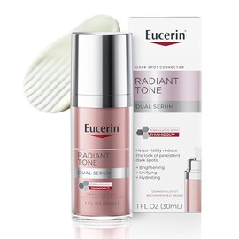 Eucerin Radiant Tone - Suero dual corrector de manchas oscuras, suero de manchas oscuras con tiamidol y ácido hialurónico, botella de 1 onza líquida