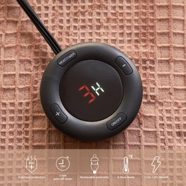 Electric Blanket Twin Size 62''X84'' - Heated Blanket with Single Control Fast Heating 6 Heating Levels & 2-10 Hours Auto Off,ETL Certified Machine Washable (Fog Rose)