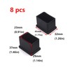 Antrader 1" x 1.5" Rectangle Shaped Furniture PVC Rubber Pads
