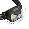 XPG+COB Headlamp Motion Sensor USB Rechargeable Head Lamp Waterproof Headlight