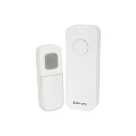 Mercury | Wireless Waterproof Doorbell with Portable Chime | White