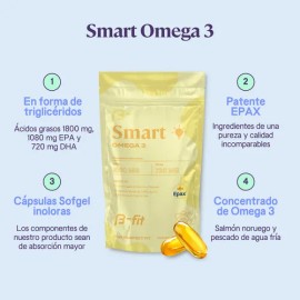 B-fit Omega 3 De Salmón Noruego 180 Cápsulas Epax Sin sabor