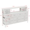 DrawXynth White Dresser for Bedroom, 55" TV Stand with 14