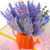 JOFONY 3D Pop Up Card, Lavender Birthday Card with Envelope,