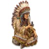 K EXCLUSIVE Native American Figurines - Chief with Peace Pipe