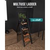 WOA WOA 4 Step Ladder, Ladders for Home, Anti-Slip Pedals,
