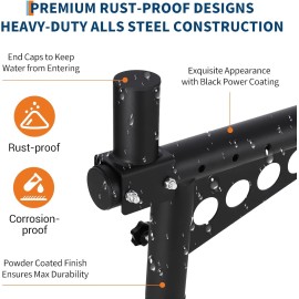 Unbranded Adjustable Truck Ladder Rack for Pickup 1000 Lbs Steel Universal Roof Rack