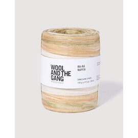Wool and the Gang Ra-Ra Raffia Stripe, Sand Dune Stripe, 100 g, DK Double Knitting