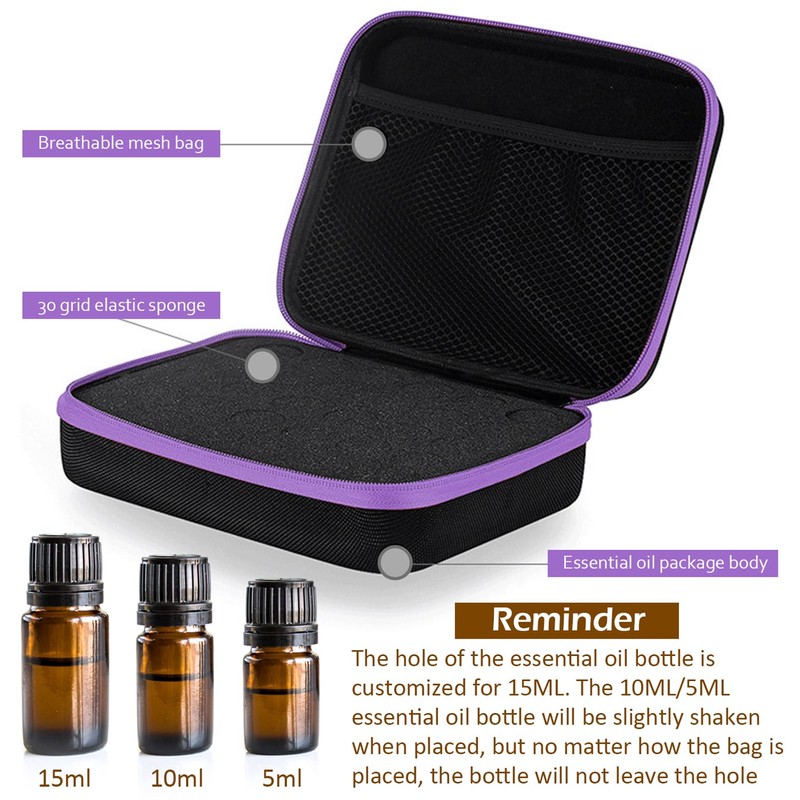 Essential Oil Carry Bag, Foam Insert Essential Oil Storage Box,