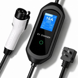 leheyhey Upgraded Level 1 & 2 EV Charger, J1772 Electric Car Charger 8-16Amp Adjustable Current & Timer EV Charging Station 110V-240V for All PHEV/EV Charging Cord