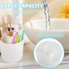 360 Rotating Toothbrush Holders for Bathrooms with Lid, 5 Slots