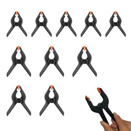 Sikweny Pack of 10 Clamping Clamps, Adjustable Jaw Spring Clamp, Ergonomic Design, Mounting Clips, Non-Slip Texture for DIY Projects, Model Making, Photo Studio, Sticky Notes, Cable Attachment