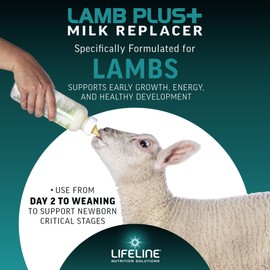 ANNUSO LIFELINE Lamb Plus+ Milk Replacer, 25lb Bag - 23% Protein & 30% Fat - Enhanced with LifePulse for Added Support - Encourages Immune, Digestive & Respiratory Health - Easy-Mix Powder