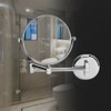 Bathroom Wall Mount Makeup Mirror Foldable Swiveling Dual side 3X