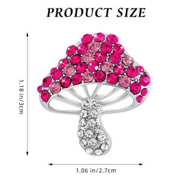 LEGENTLISUR Mushroom Cubic Zirconia Brooch Brooches and Pins for Women Shawl Pin Brooch for Women Dresses Rhinestone Brooch Jewelry Gifts for Women, Metal, cubic zirconia