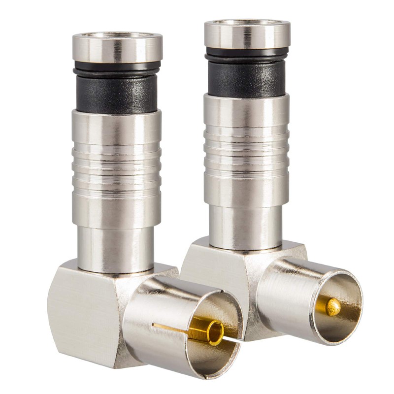 Right Angle Plug Set 2 x Male & 2 x