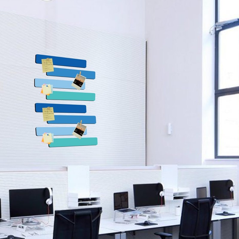 Vuzvuv 8 pcs Bulletin Board Bar Strips with 50 Pushpins