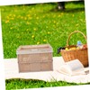 IWOWHERO Picnic Basket Portable Storage Bins Foldable Crate Stacking Basket