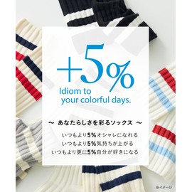 Okamoto 845-800 Women's Ribbed Socks, Cotton, Crew Length, 3 Pairs Set, Spring/Summer, Plain, Fit, blue assorted, 23.0-25.0 cm
