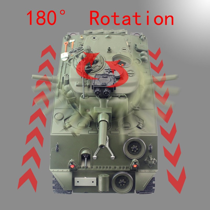 fisca Remote Control Tank, 2.4Ghz 15 Channel 1/20 Sherman M4A3