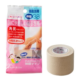 Nitoms Caremate N1470 Skin Bandage, Stretchable, Gentle on the Skin, Firmly Attached Bandage, Skin Color, 1.5 inches (38 mm) x 6.6 ft (2 m)