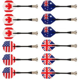 BESPORTBLE Magnetic Safety Darts Kids Darts Flag Pattern Darts for Game 12 Pcs