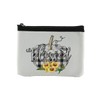 Pumpkin Check Blessed Coin Purse Wallet Pouch For Women |