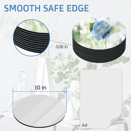 Coo-Drill 10" Round Mirrors for Centerpieces, Circle Mirror Centerpieces for Tables, Mirror Plates 2mm, Centerpieces & Wedding Decorations & Baby Shower Party & Christmas Decorations, 12pack