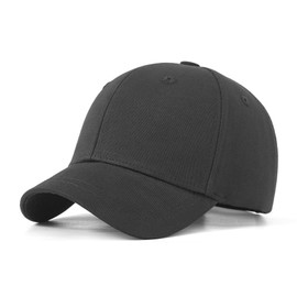 FREEBIRD99 Structured Short Brim Baseball Cap Solid Color Cotton Short Bill Sports Hat (CA/US, Numeric, 7 3/8, 7 3/4, Black)