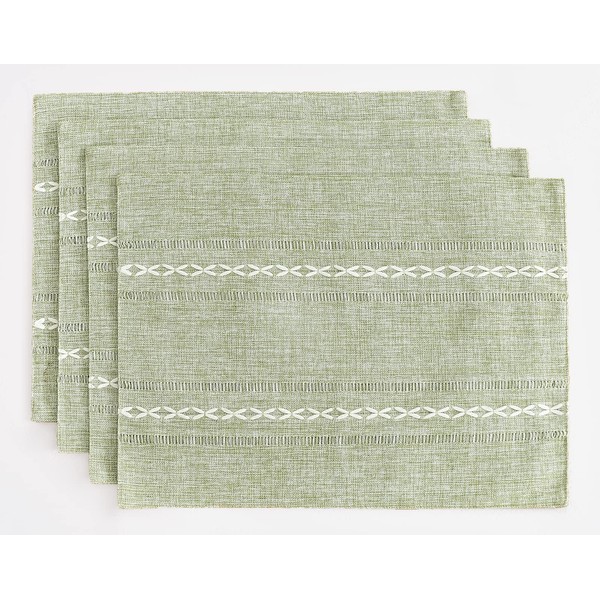 Wracra Wracra Cotton Linen Placemats, 12 x 18 Inch Set