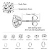 Pendientes de aro de plata de ley Pendientes de bola