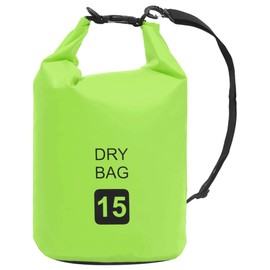 LOPOO Durable and Waterproof Dry Bag for Outdoor Adventures, 4 Gallon Capacity, Lightweight PVC, Green and Black