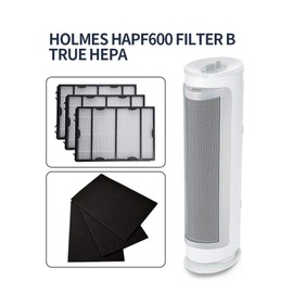 Aynaxcol 3PCS HAPF600 Air Filter and Pre Filter Replacement for Holmes Air Purifier HAP615 HAP625 HAP650 HAP725 HAP750 HAP1625 HAP1650 HAP1750, for GE 106633 106643 106653 106569 106853