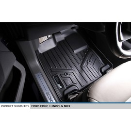 SMARTLINER Custom Fit Floor Mats 2 Row Liner Set for 2007-2010 Ford Edge
