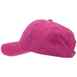 Baseball Cap in Vintage Used Look 100% Cotton Unisex Jeans Denim Cap, Pink 02