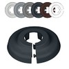 FUXÂ® 10 Pieces Radiator Pipe Collars for Pipe diameters 12mm-35mm; Heating Pipe Covers Rings Surrounds Roses White, Black, Grey, Brown (15mm, Anthracite Grey 9016)