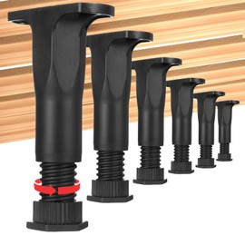 6Pcs Bed Support Legs, Bed Legs Replacement, Bed Frame Support Legs, Adjustable Furniture Legs, Bed Riser, Bed Frame Legs, Bed Frame Center Support, Bed Frame Feet, Queen Bed Support (5.1"-8.3")