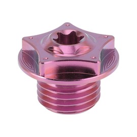 Partuto M14*1.5 Oil Drain Plug Titanium Alloy Oil Pan Drain Bolt Screw Thread Repair Pink 1 Pcs