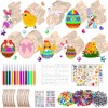 Wooden Easter Pendants for Painting, 291 Pieces Easter Crafts Children,